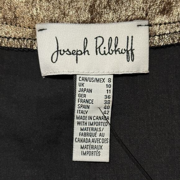 NWT Josef Ribkoff Women Rose Gold Metallic Sleeveless Belted Tunic Blouse Size 8 - Picture 8 of 11